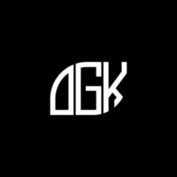 OGK letter logo design on BLACK background. OGK creative initials letter logo concept. OGK letter design. vector