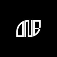 ONB letter design.ONB letter logo design on BLACK background. ONB creative initials letter logo concept. ONB letter design.ONB letter logo design on BLACK background. O vector