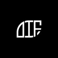 diseño de logotipo de letra oif sobre fondo negro. concepto creativo del logotipo de la letra de las iniciales de oif. diseño de letras oif. vector