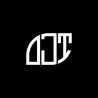 diseño de logotipo de letra ojt sobre fondo negro. concepto de logotipo de letra de iniciales creativas ojt. diseño de letras ojt. vector