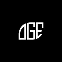 . OGE creative initials letter logo concept. OGE letter design.OGE letter logo design on BLACK background. OGE creative initials letter logo concept. OGE letter design. vector