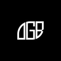 . OGB letter design.OGB letter logo design on BLACK background. OGB creative initials letter logo concept. OGB letter design.OGB letter logo design on BLACK background. O vector