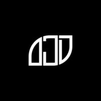 diseño de letras ojd. diseño de logotipo de letras ojd sobre fondo negro. concepto de logotipo de letra de iniciales creativas ojd. diseño de letras ojd. diseño de logotipo de letras ojd sobre fondo negro. o vector