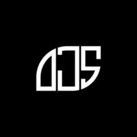 OJS letter design.OJS letter logo design on BLACK background. OJS creative initials letter logo concept. OJS letter design.OJS letter logo design on BLACK background. O vector