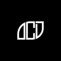 diseño de logotipo de letra ocd sobre fondo negro. concepto de logotipo de letra de iniciales creativas ocd. diseño de letras ocd. vector