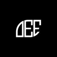 diseño de letras oee. diseño de logotipo de letras oee sobre fondo negro. concepto de logotipo de letra inicial creativa oee. diseño de letras oee. diseño de logotipo de letras oee sobre fondo negro. o vector