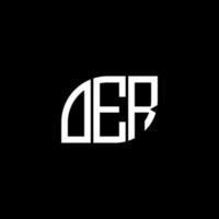 . OER creative initials letter logo concept. OER letter design.OER letter logo design on BLACK background. OER creative initials letter logo concept. OER letter design. vector