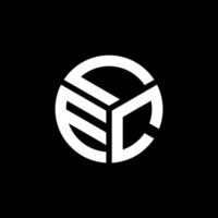 LEC letter logo design on black background. LEC creative initials letter logo concept. LEC letter design. vector