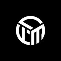 LFM letter logo design on black background. LFM creative initials letter logo concept. LFM letter design. vector