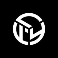 LFY letter logo design on black background. LFY creative initials letter logo concept. LFY letter design. vector