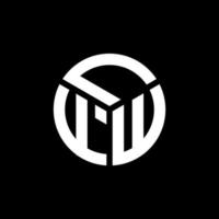 LFW letter logo design on black background. LFW creative initials letter logo concept. LFW letter design. vector
