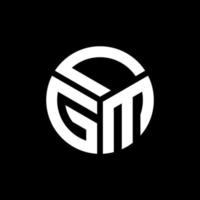 LGM letter logo design on black background. LGM creative initials letter logo concept. LGM letter design. vector