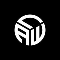 LAW letter logo design on black background. LAW creative initials letter logo concept. LAW letter design. vector