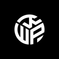 diseño de logotipo de letra kwp sobre fondo negro. concepto de logotipo de letra de iniciales creativas kwp. diseño de letras kwp. vector