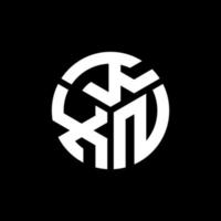 diseño del logotipo de la letra kxn sobre fondo negro. concepto de logotipo de letra de iniciales creativas kxn. diseño de letras kxn. vector