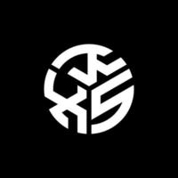 KXS letter logo design on black background. KXS creative initials letter logo concept. KXS letter design. vector