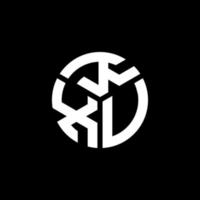 KXV letter logo design on black background. KXV creative initials letter logo concept. KXV letter design. vector