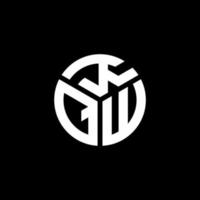 diseño de logotipo de letra kqw sobre fondo negro. concepto de logotipo de letra de iniciales creativas kqw. diseño de letras kqw. vector