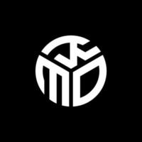 KMO letter logo design on black background. KMO creative initials letter logo concept. KMO letter design. vector