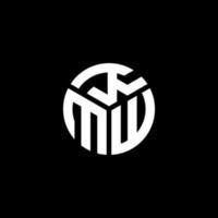 KMW letter logo design on black background. KMW creative initials letter logo concept. KMW letter design. vector