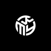 KMY letter logo design on black background. KMY creative initials letter logo concept. KMY letter design. vector
