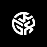 KGX letter logo design on black background. KGX creative initials letter logo concept. KGX letter design. vector