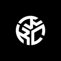 diseño de logotipo de letra kkc sobre fondo negro. concepto de logotipo de letra de iniciales creativas kkc. diseño de letras kkc. vector