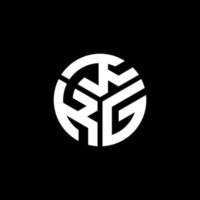 diseño del logotipo de la letra kkg sobre fondo negro. concepto de logotipo de letra de iniciales creativas kkg. diseño de letras kkg. vector