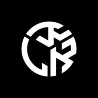 diseño de logotipo de letra klk sobre fondo negro. concepto de logotipo de letra inicial creativa klk. diseño de letras klk. vector