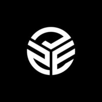 diseño de logotipo de letra jze sobre fondo negro. concepto de logotipo de letra de iniciales creativas jze. diseño de letra jze. vector