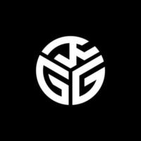KGG letter logo design on black background. KGG creative initials letter logo concept. KGG letter design. vector