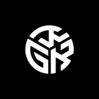 KGK letter logo design on black background. KGK creative initials letter logo concept. KGK letter design. vector