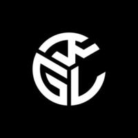 KGL letter logo design on black background. KGL creative initials letter logo concept. KGL letter design. vector