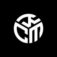 diseño de logotipo de letra kcm sobre fondo negro. concepto de logotipo de letra de iniciales creativas kcm. diseño de letras kcm. vector