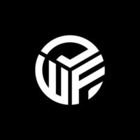 JWF letter logo design on black background. JWF creative initials letter logo concept. JWF letter design. vector