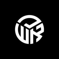 diseño de logotipo de letra jwk sobre fondo negro. concepto de logotipo de letra de iniciales creativas jwk. diseño de letras jwk. vector