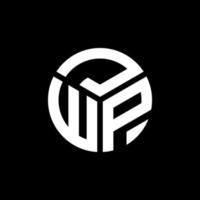 JWP letter logo design on black background. JWP creative initials letter logo concept. JWP letter design. vector