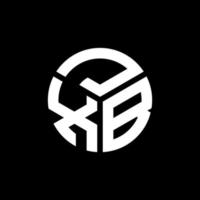 JXB letter logo design on black background. JXB creative initials letter logo concept. JXB letter design. vector
