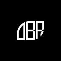 OBR letter logo design on BLACK background. OBR creative initials letter logo concept. OBR letter design. vector