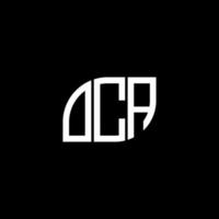 OCA letter logo design on BLACK background. OCA creative initials letter logo concept. OCA letter design. vector
