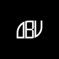 . OBV creative initials letter logo concept. OBV letter design.OBV letter logo design on BLACK background. OBV creative initials letter logo concept. OBV letter design. vector