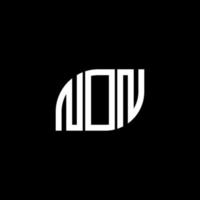 NON letter logo design on BLACK background. NON creative initials letter logo concept. NON letter design. vector