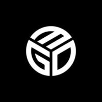 diseño de logotipo de letra mgo sobre fondo negro. concepto de logotipo de letra inicial creativa mgo. diseño de letras mgo. vector