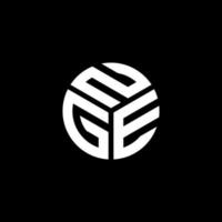 NGE letter logo design on black background. NGE creative initials letter logo concept. NGE letter design. vector