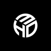 MHO letter logo design on black background. MHO creative initials letter logo concept. MHO letter design. vector
