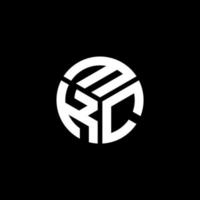 MKC letter logo design on black background. MKC creative initials letter logo concept. MKC letter design. vector