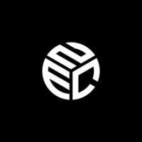 NEC letter logo design on black background. NEC creative initials letter logo concept. NEC letter design. vector