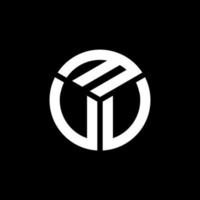 MUU letter logo design on black background. MUU creative initials letter logo concept. MUU letter design. vector