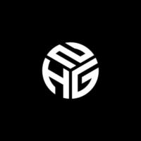 diseño del logotipo de la letra nhg sobre fondo negro. concepto de logotipo de letra de iniciales creativas nhg. diseño de letras nhg. vector