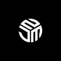 NJM letter logo design on black background. NJM creative initials letter logo concept. NJM letter design. vector